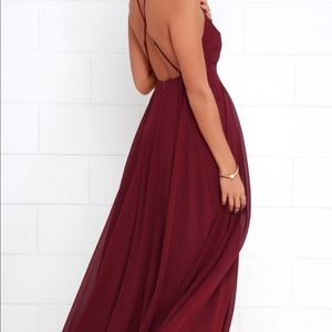 Wine Red Long Dress